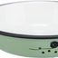 Trixie Voer/Waterbak Plat Emaille / Rvs Groen